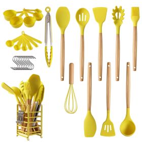 Hecef 32 PCS Silicone Cooking Utensils Set, 446Â°F Heat Resistant BPA Free Turner Tongs,Spatula,Spoon,Brush,Whisk
