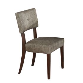 Grey and Espresso Padded Side Chair (Set of 2)