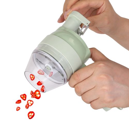 4 in 1 Handheld Electric Vegetable Cutter Mini Food Fruit Chopper Grinder Slicer Dicer Garlic Meat Ginger Mud Masher Rechargeable Food Processor 4 in 1 Handheld Electric Vegetable Cutter Mini Food Fruit Chopper Grinder Slicer Dicer Garlic Meat Ginger Mud Masher Rechargeable Food Processor