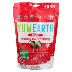 Yumearth Organics - Organic Pops - Candy Cane - Cs Of 18-8.50 Oz