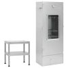 BBQ Oven Smoker with Table Galvanized Steel