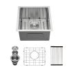 17 Inch Undermount Sink - 17"x19"x10" 16 Gauge Single Bowl Kitchen Sink 10 Inch Deep Bar/Prep Sink Basin