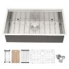 32" Undermount Kitchen Sink - 32*19*9 inch Kitchen Sink Undermount Single Bowl 18 Gauge Stainless Steel Ledge Workstation Kitchen Sinks