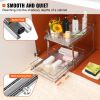 VEVOR 2 Tier 13"W x 21"D Pull Out Cabinet Organizer, Heavy Duty Slide Out Pantry Shelves, Chrome-Plated Steel Roll Out Drawers