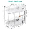 2-Tier Height Adjustable Under Sink Organizer With Flexible Wheels 2 Clear Trays with Movable Dividers Pull Out Cabinet Pantry Organizer For Kitchen B