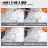 VEVOR 2 Tier 13"W x 21"D Pull Out Cabinet Organizer, Heavy Duty Slide Out Pantry Shelves, Chrome-Plated Steel Roll Out Drawers