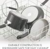 13 Piece Gray Shimmer Aluminum Nonstick Cookware Set