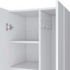Broom Cabinet Lucin, Garage, White