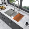 Undermount Workstation Kitchen Sink - 30"x18"x 10" Inch Stainless Steel 16 Gauge Deep Single Bowl Sink