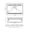 33" Drop in Kitchen Sink - 33*22 inch Kitchen Sink Drop-in Topmount Single Bowl 16 Gauge Stainless Steel Ledge Workstation Kitchen Sinks