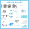 236Pcs Cake Decorating Kit Baking Tools Accessories Cake Decorating Supplies with Piping Tips Couplers and Bags Cookie Cutters Baking Cups Scrapers Fl