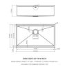 32" Undermount Kitchen Sink - 32*19*9 inch Kitchen Sink Undermount Single Bowl 18 Gauge Stainless Steel Ledge Workstation Kitchen Sinks