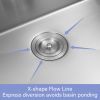17 Inch Undermount Sink - 17"x19"x10" 16 Gauge Single Bowl Kitchen Sink 10 Inch Deep Bar/Prep Sink Basin