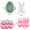 3D Easter Silicone Molds 6 PCS in Large Size and Medium Size, In Shapes of Easter Egg, Bunny, Chicken, Carrot