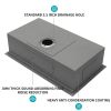 32" Undermount Kitchen Sink - 32*19*9 inch Kitchen Sink Undermount Single Bowl 18 Gauge Stainless Steel Ledge Workstation Kitchen Sinks