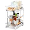2-Tier Height Adjustable Under Sink Organizer With Flexible Wheels 2 Clear Trays with Movable Dividers Pull Out Cabinet Pantry Organizer For Kitchen B