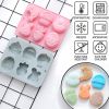 3D Easter Silicone Molds 6 PCS in Large Size and Medium Size, In Shapes of Easter Egg, Bunny, Chicken, Carrot