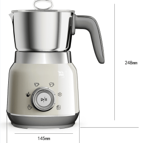5in1 Electric milk foam LED touch control 0.4L cold foam removable cold and cold milk foam, can adjust the temperature and thickness of milk foam fine (PSMF01a: PSMF01c)