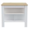 Brooklyn Kitchen Island, Three Concealed Shelves