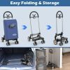 Folding Shopping Cart Utility Hand Truck with Rolling Swivel Wheels