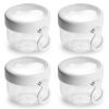 4Pcs Overnight Oats Containers with Lids and Folding Spoons 20OZ Portable Leak-proof Oats Jar For Milk Vegetable and Fruit Salad Yogurt Breakfast Cere
