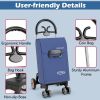 Folding Shopping Cart Utility Hand Truck with Rolling Swivel Wheels