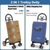 Folding Shopping Cart Utility Hand Truck with Rolling Swivel Wheels